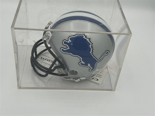 Detroit Loins Riddell Mini Helmet Cory Selsleshener Autograph