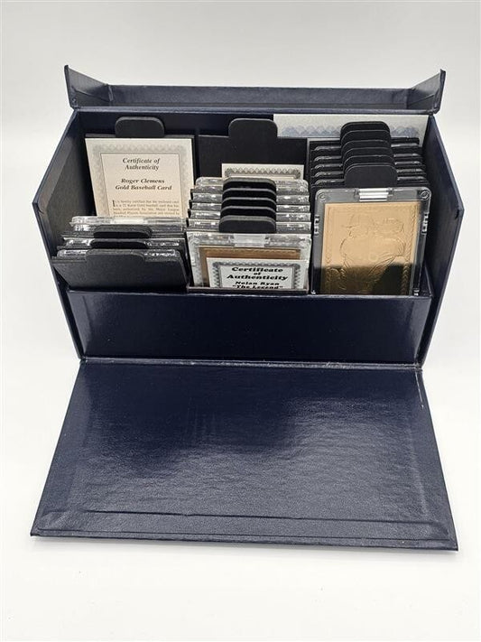 17 PROMINT 22 KARAT GOLD CARDS COLLECTOR SERIES COA BASEBALL WITH DISPLAY SET