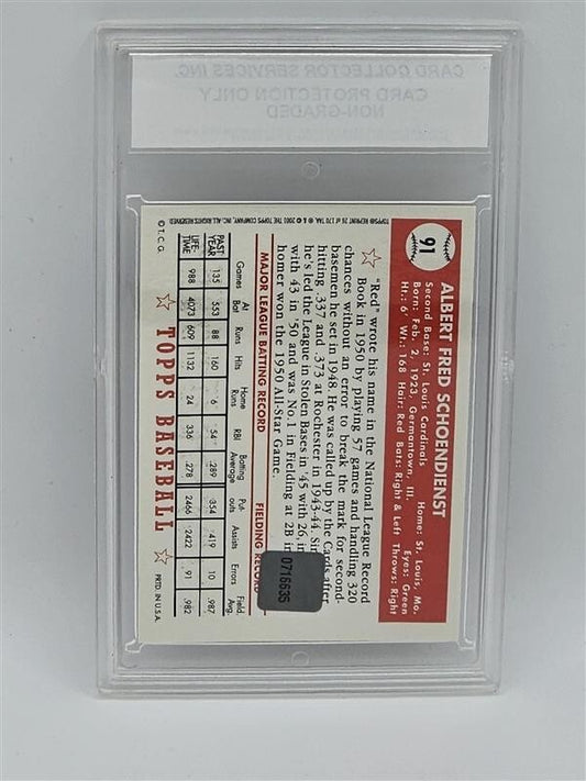 1952 Topps - Red Schoendienst in hard plastic case