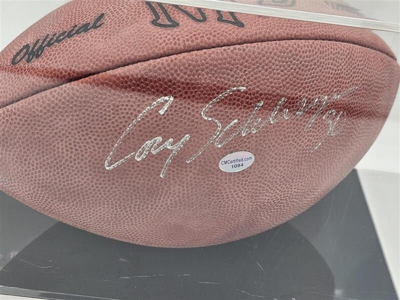 Detroit Lions Cory Schlesinger #30 Signed Football COA