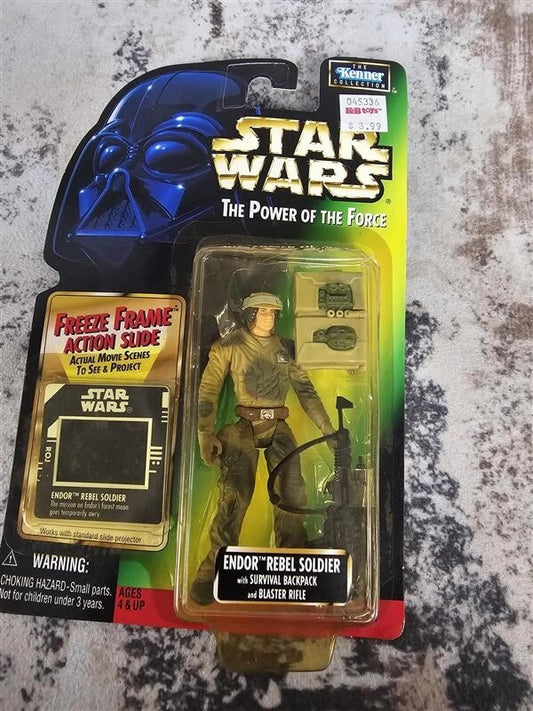 1997 Star Wars POTF Endor Rebel Soldier w/ Survival Backpack and Blaster Rifle