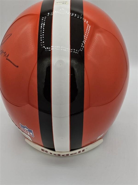 JIM BROWN AUTOGRAPHED FULL SIZE HELMET CLEVELAND BROWNS