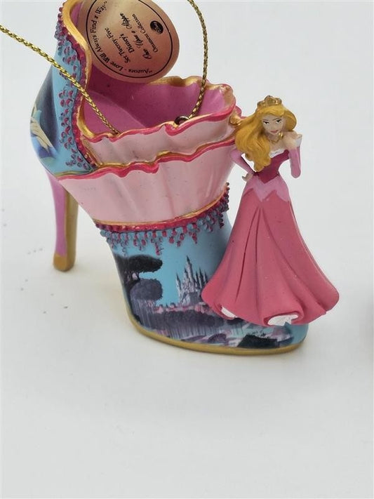 Bradford Exchange Disney Once upon A Slipper Ornaments Aurora and Belle