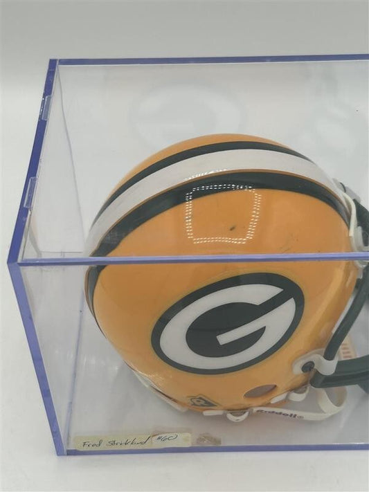 Green Bay Packers Mini Helmet faded Fred Stickland signature