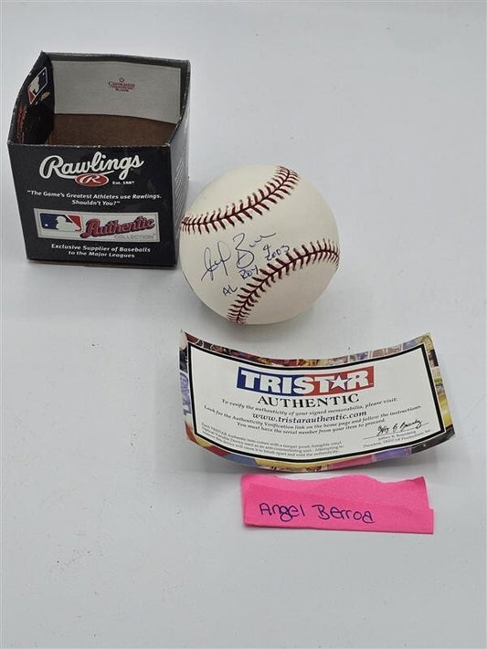 Angel Berroa Signed Baseball w/ Insc AL Roy 2003