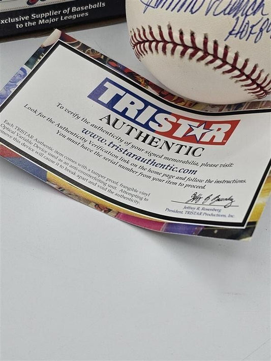 JOHNNY BENCH AUTOGRAPHED SIGNED HALL OF FAME BASEBALL "HOF 89" Tristar COA