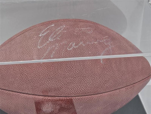 Authenticated Eli Manning Signed Football - IN CASE - JSA - CB40977