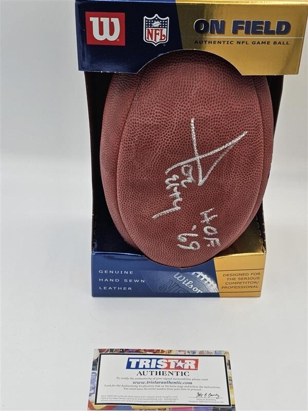 JOE PERRY #34 HOF 69 Autographed Wilson Full Size Football San Francisco 49ers