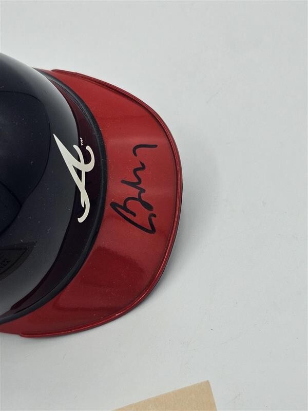 Atlanta Braves Mini Plastic Batting Helmet signed by Greg Maddux