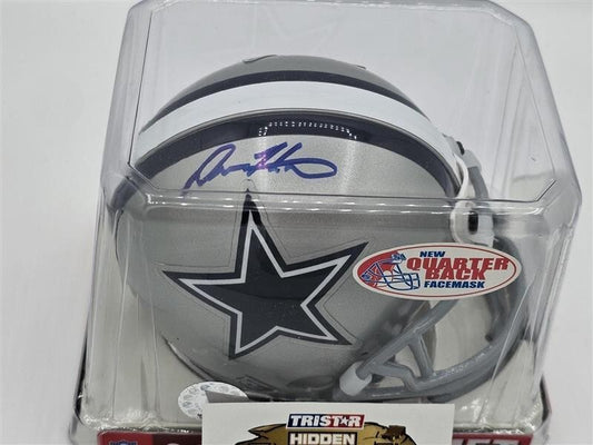 Drew Henson Dallas Cowboys Signed Mini Helmet
