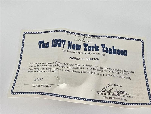 1927 NEW YORK Yankees Team Figurine Statue Set CMG 28” Long Babe Ruth