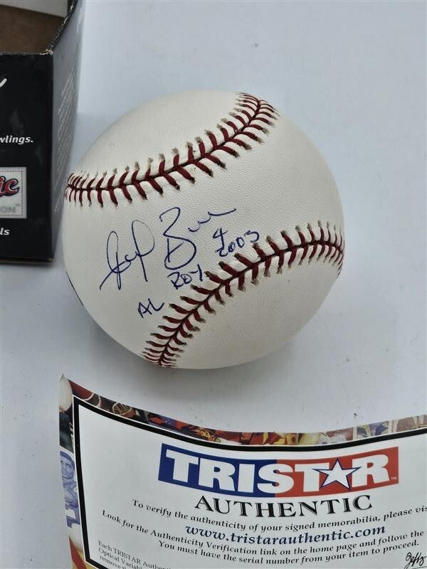 Angel Berroa Signed Baseball w/ Insc AL Roy 2003