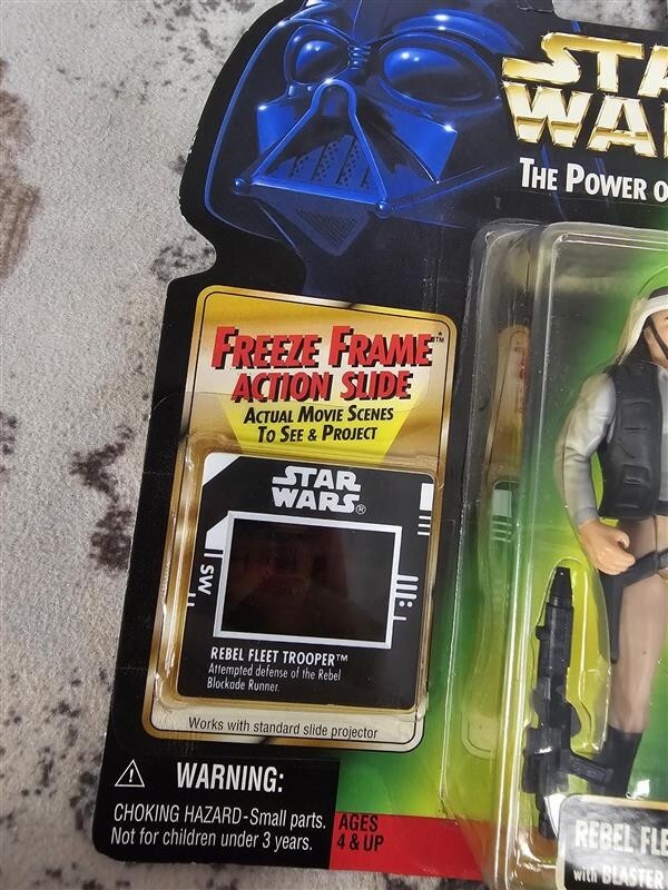 1997 POTF Star Wars Rebel Fleet Trooper with Blaster Pistol and Rifle Figure