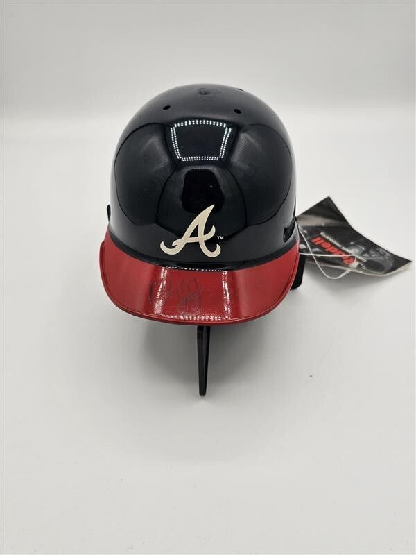 Chipper Jones Autograph Atlanta Braves Signed Micro Mini Baseball Helmet NO COA