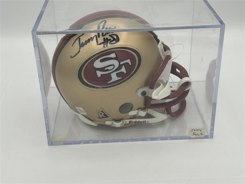 Jerry Rice 49ers Signed Riddell Speed Mini Helmet
