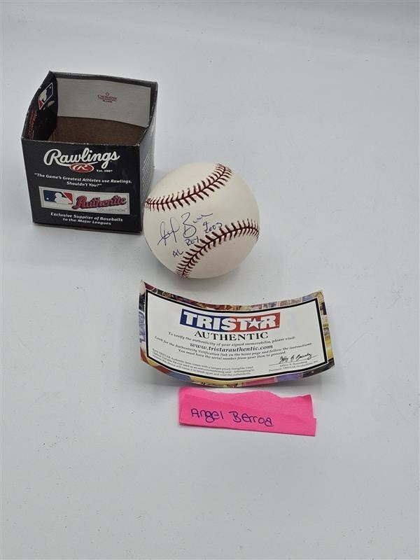 Angel Berroa Signed Baseball w/ Insc AL Roy 2003