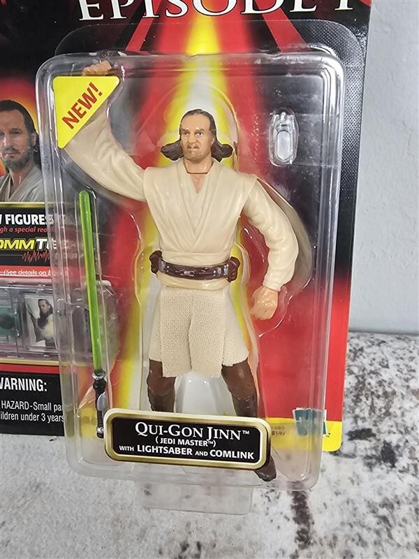1999 Star Wars Episode 1 Qui-Gon Jinn (Jedi Duel) with Lightsaber Action Figure