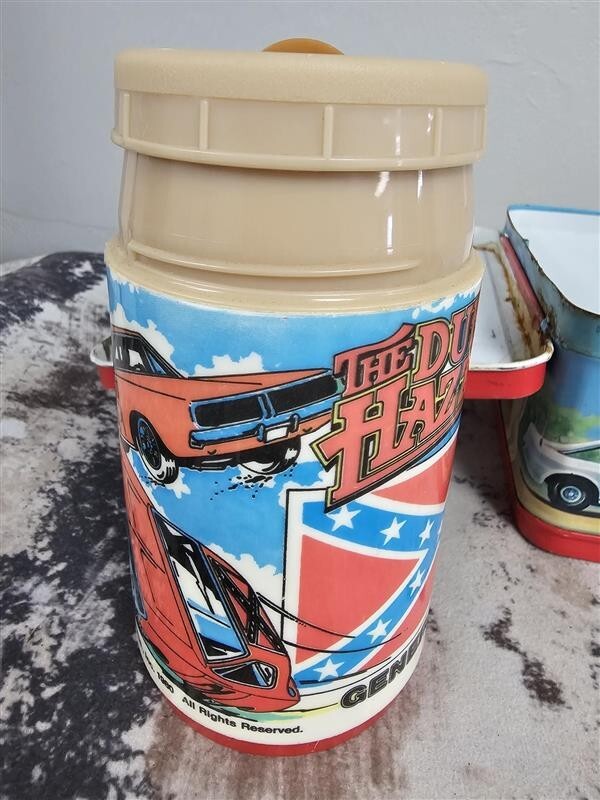 1980 Dukes Of Hazzard Lunch Box And Thermos Bo & Luke Duke General Lee Daisy