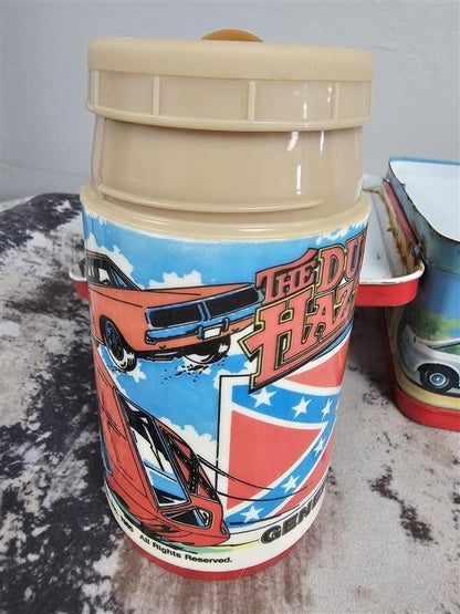 1980 Dukes Of Hazzard Lunch Box And Thermos Bo & Luke Duke General Lee Daisy