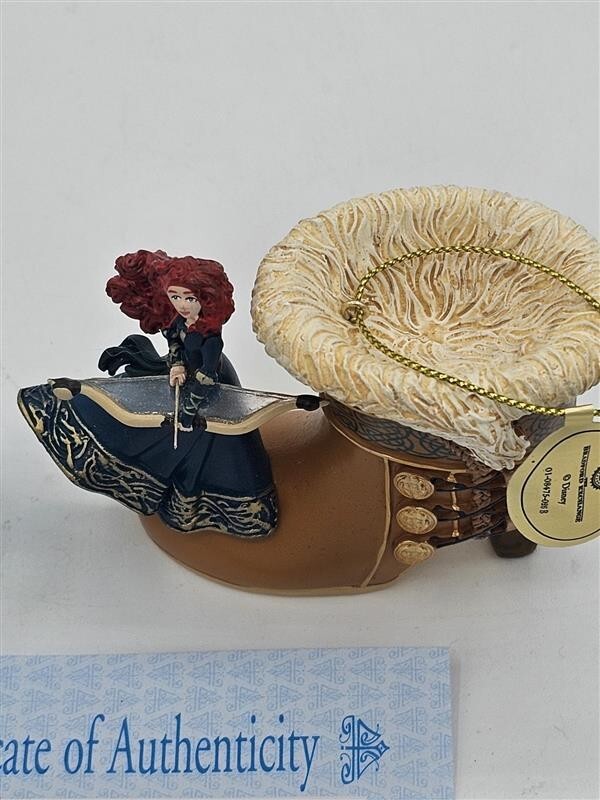 Bradford Exchange Disney Once upon A Slipper Ornaments Ariel and Merida
