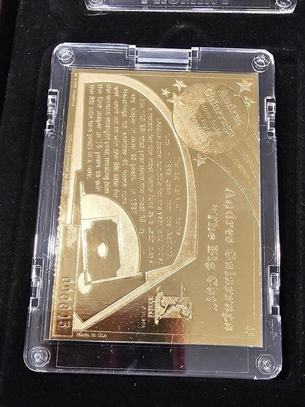 24 Karat Gold Card Collector Series 8 Cards - Galarraga, Pettitte, Sosa, etc.