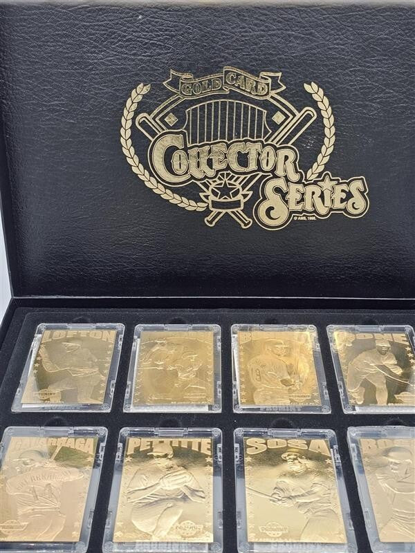 24 Karat Gold Card Collector Series 8 Cards - Galarraga, Pettitte, Sosa, etc.