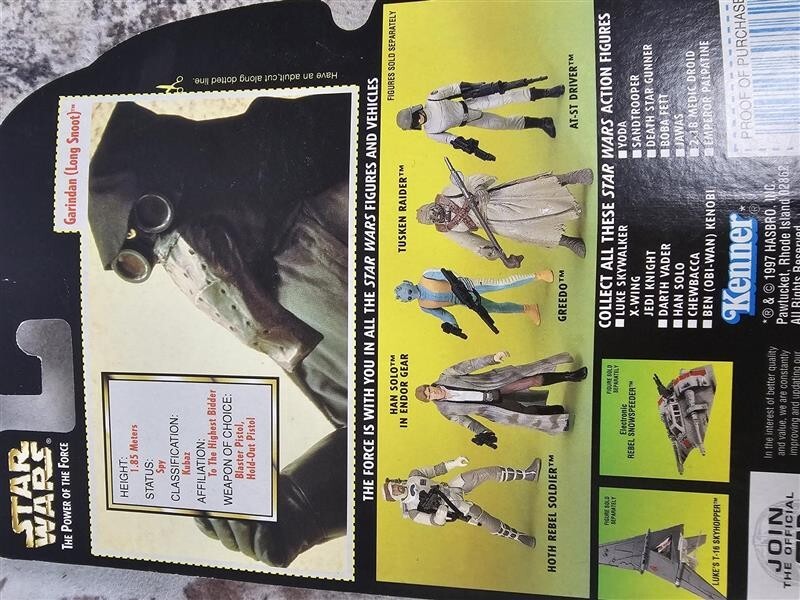 1997 Kenner Garindan Long Snoot With Hold-Out Pistol Action Figure