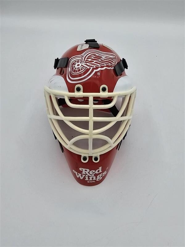 Chris Osgood Signed Detroit Red Wings Riddell Mini Goalie Mask no COA
