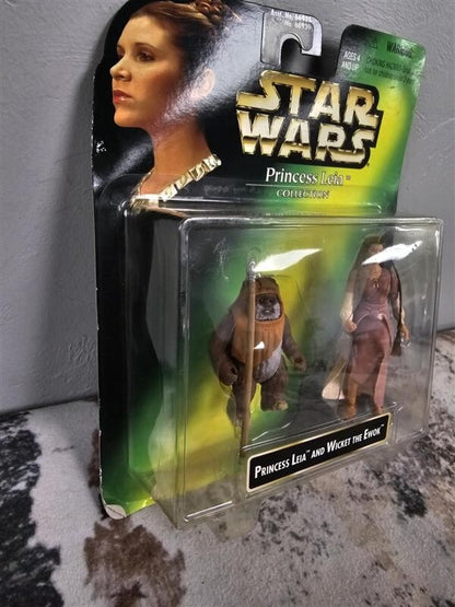 1997 Star Wars Princess Leia Collection Princess Leia and Wicket The Ewok