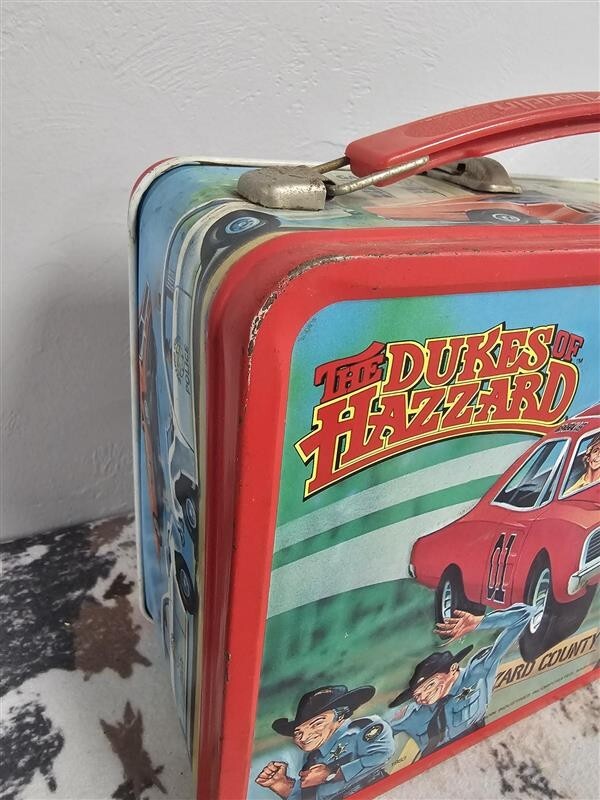 1980 Dukes Of Hazzard Lunch Box And Thermos Bo & Luke Duke General Lee Daisy
