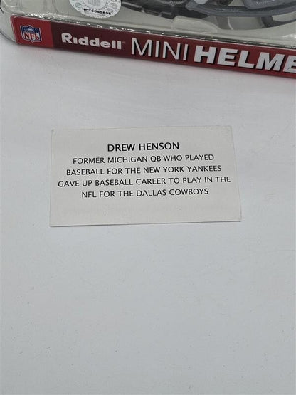 Drew Henson Dallas Cowboys Signed Mini Helmet