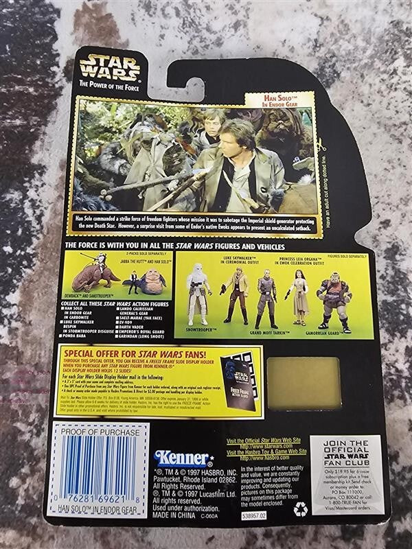 1997 - Star Wars POTF - Freeze Frame - Han Solo Endor Gear - NEW!