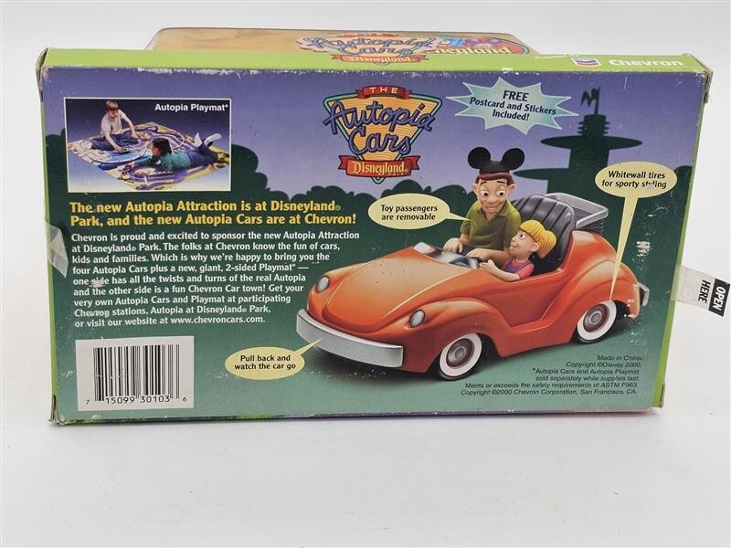 Disneyland Chevron Collectible Car:  The Autopia Cars, Suzy Orange, NEW