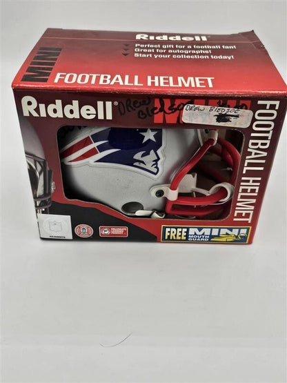 Drew Bledsoe Signed New England Patriots Speed Mini Helmet