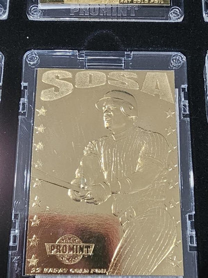 24 Karat Gold Card Collector Series 8 Cards - Galarraga, Pettitte, Sosa, etc.