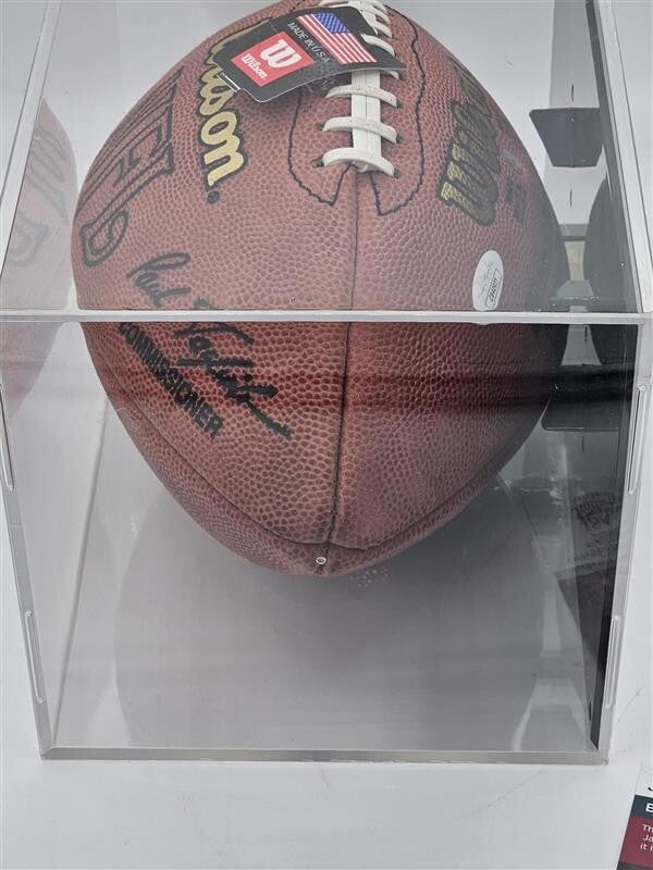 Authenticated Eli Manning Signed Football - IN CASE - JSA - CB40977