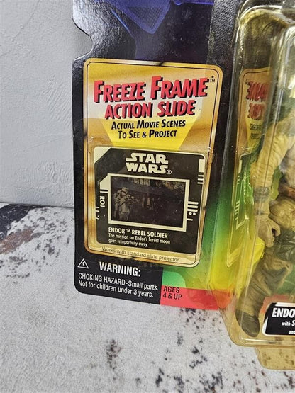 1997 Star Wars POTF Endor Rebel Soldier w/ Survival Backpack and Blaster Rifle