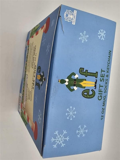 Buddy the ELF Movie Gift Set Mug Socks Keychain Will Ferrell Gift Box Christmas