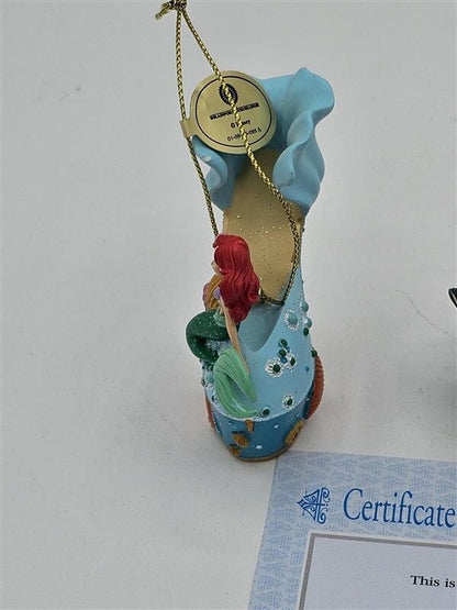 Bradford Exchange Disney Once upon A Slipper Ornaments Ariel and Merida