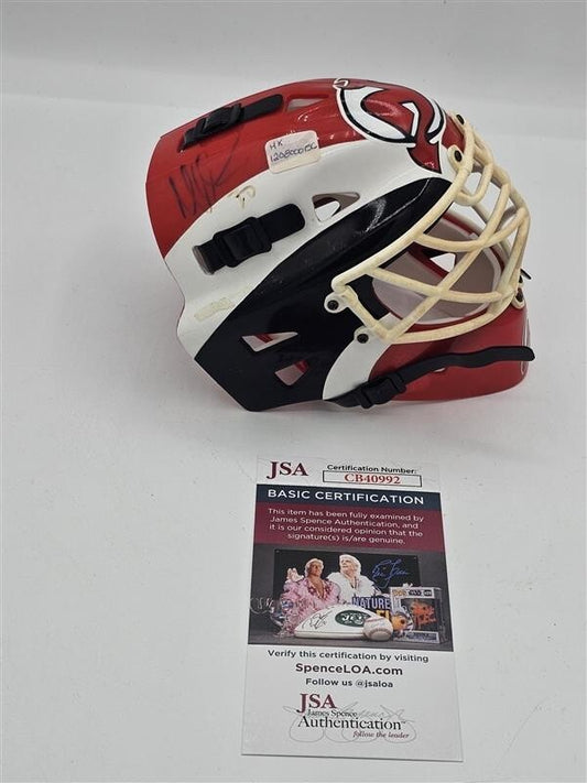 Martin Brodeur autographed RIDDELL mini goalie helmet JSA COA