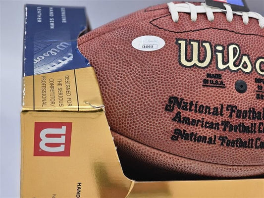 JIM PLUNKETT SIGNED On Field NFL Game FOOTBALL - JSA - CB40955