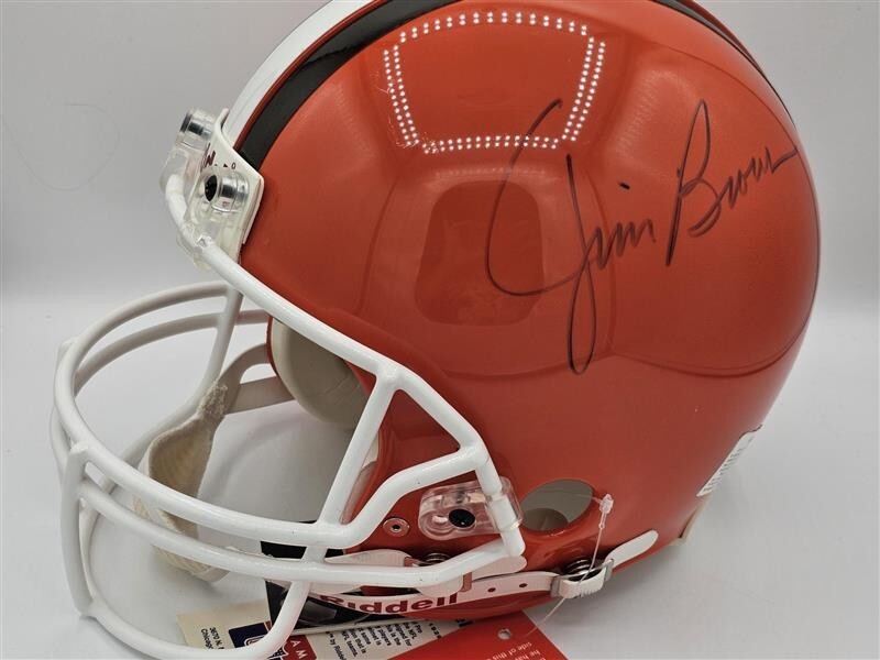 JIM BROWN AUTOGRAPHED FULL SIZE HELMET CLEVELAND BROWNS