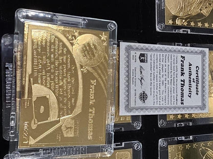 24 Karat Gold Card Collector Series 8 Cards - Thomas, Glavine, Grieve, etc.