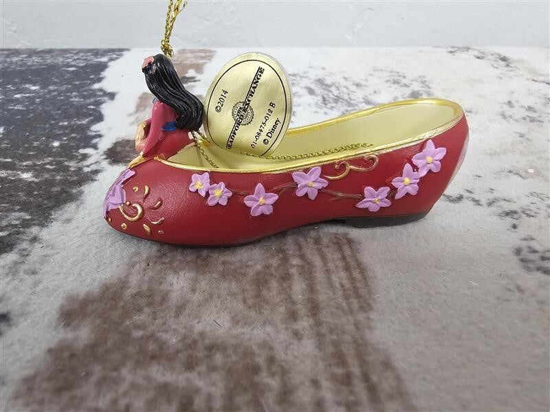 Disney Bradford Exchange Aurora & Mulan Collector’s Christmas Ornaments