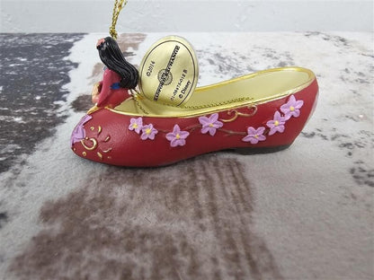 Disney Bradford Exchange Aurora & Mulan Collector’s Christmas Ornaments