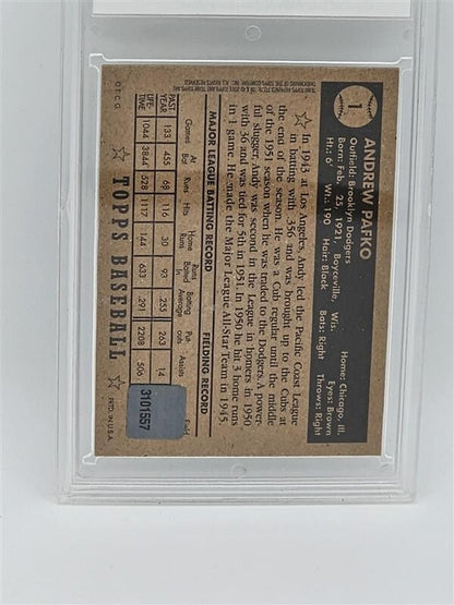 2001 Topps Team Topps Legends Andy Pafko Autograph Issue in hard plastic case