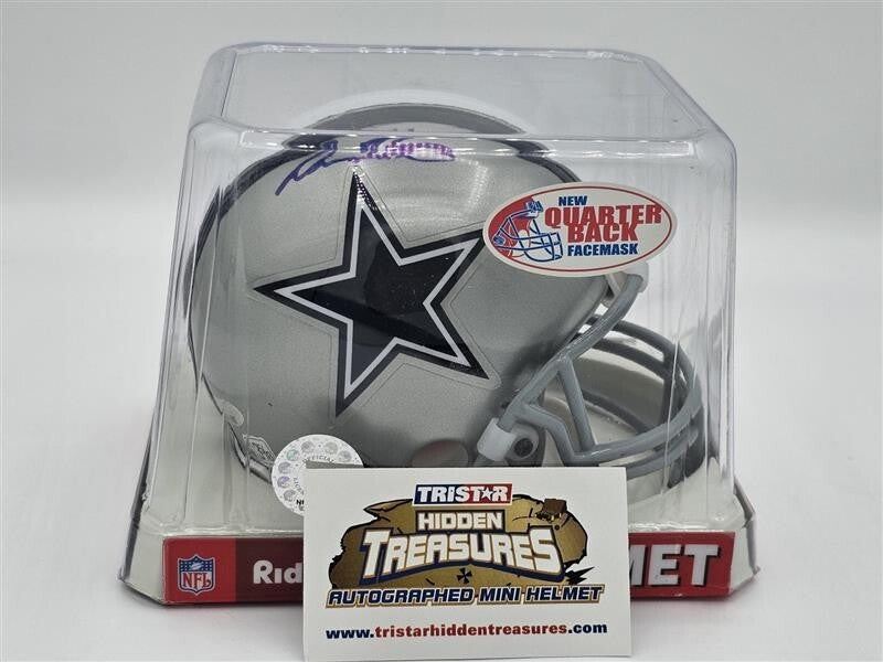 Drew Henson Dallas Cowboys Signed Mini Helmet