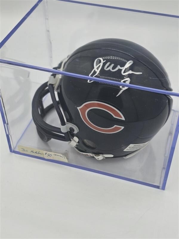 Chicago Bears 85 Super Bowl Jim McMahon Signed Mini Helmet