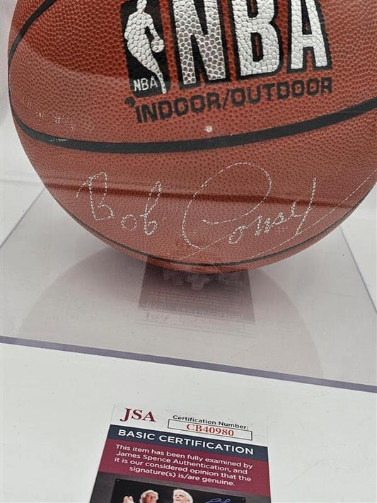 Bob Cousy Autographed NBA Basketball - JSA COA
