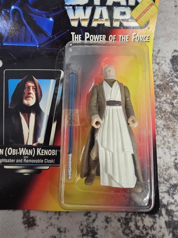 1995 Star Wars - Ben Obi-Wan Kenobi - Power of the Force w/Lightsaber and Cloak